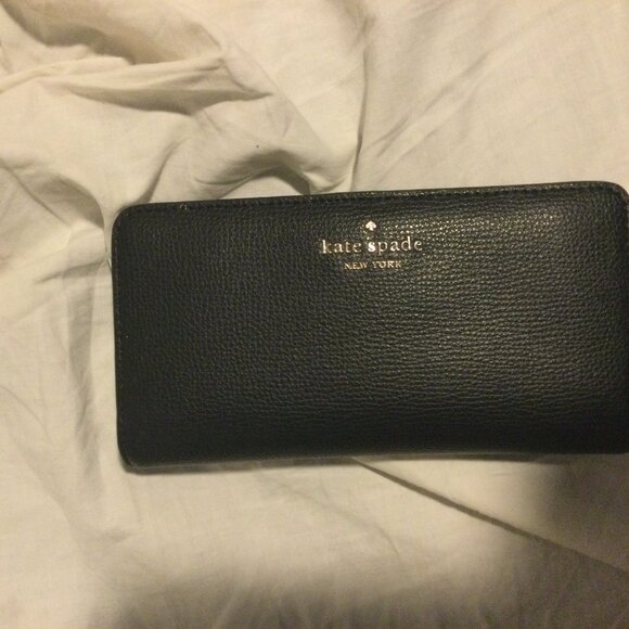 Kate Spade New York Leather Black Wallet, N W/O Tags - Picture 1 of 4